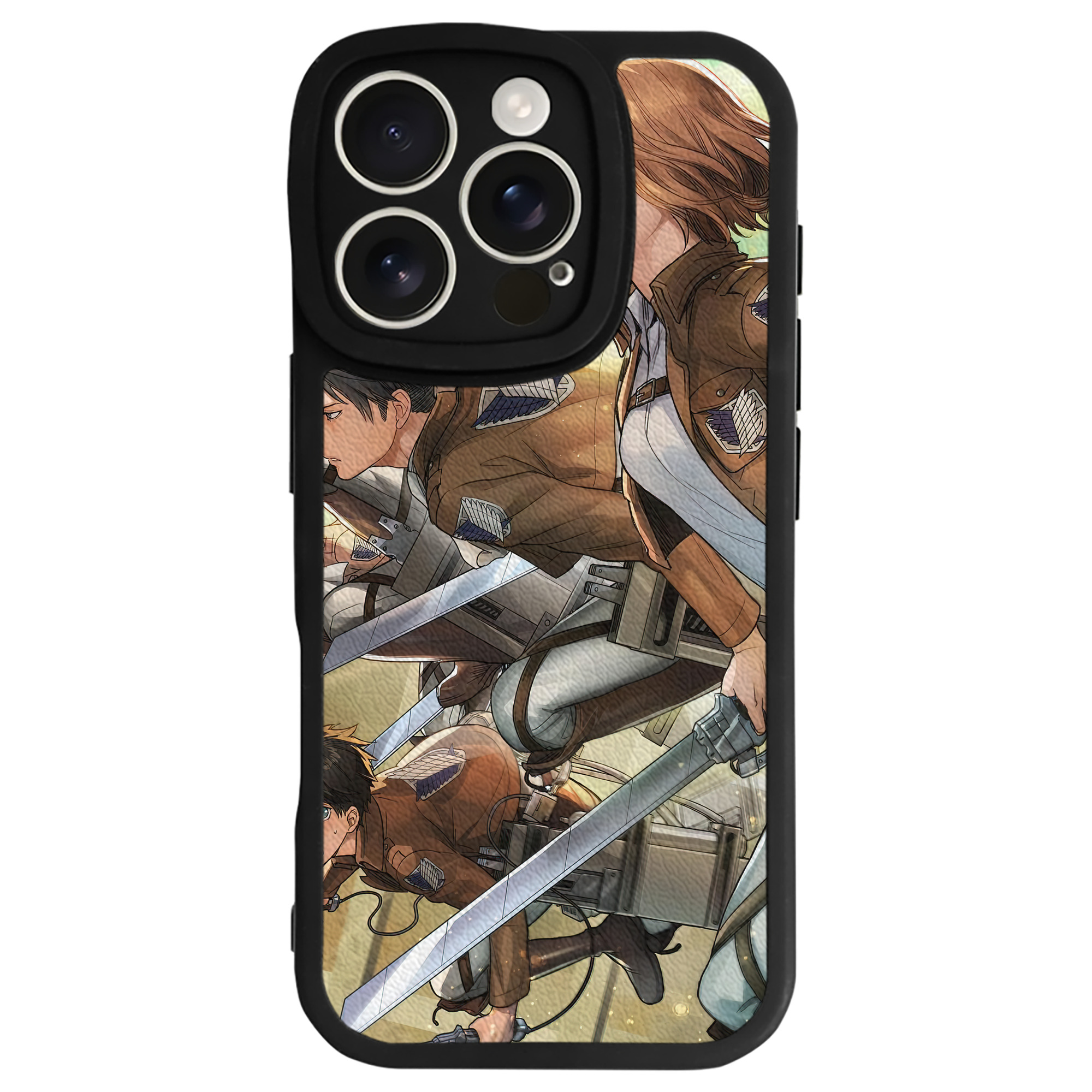 （画像用） 進撃の巨人 Attack on Titan 【iPhone 16シリーズ対応】シリコンスマホケース（レザー調） 材質：シリコン